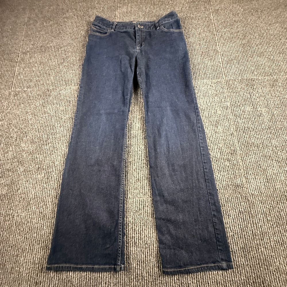 J. Jill Stretch Bootcut Jeans Womens 10 Dark Indigo Blue Denim 83151039 700301